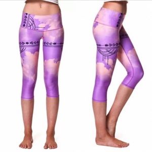 Teeki Purple Haze high waisted yoga capris